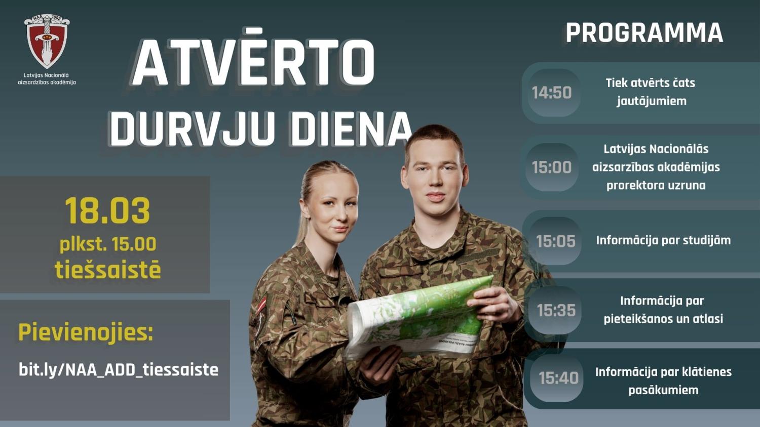 Atvērto durvju diena tiešsaistē 2026