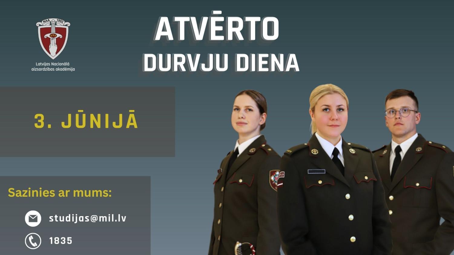Atvērto durvju diena Latvijas Nacionālajā aizsardzības akadēmijā