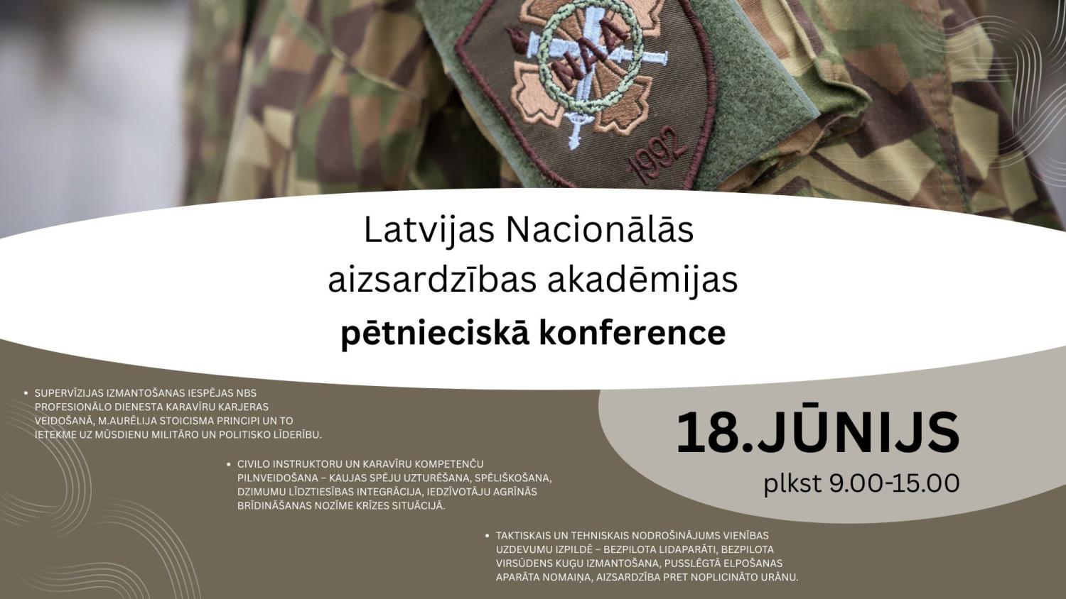 Nacionālās aizsardzības akadēmijas pētnieciskā konference 2025