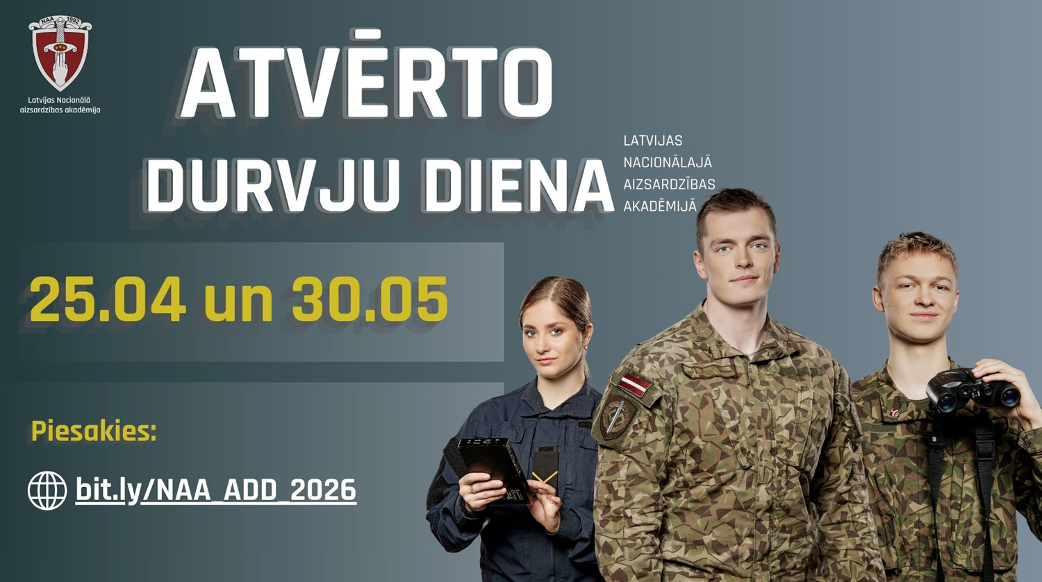 Piesakies NAA Atvērto durvju dienām 2026