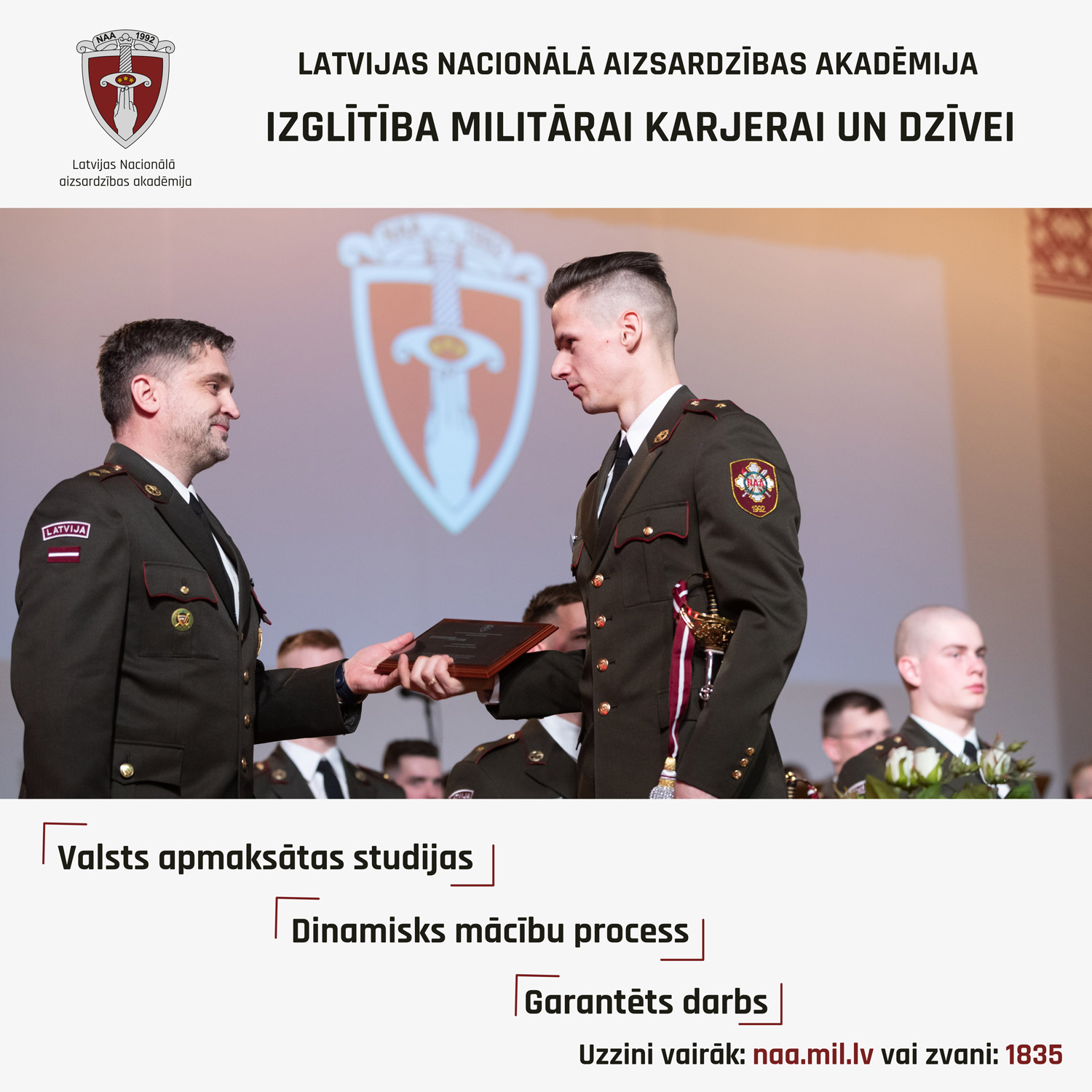 Piesakies studijām Latvijas Nacionālajā aizsardzības akadēmijā!